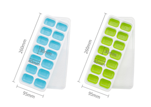 2020 Haixin <span class=keywords><strong>amazon</strong></span> mejor venta No derrame de cubo de <span class=keywords><strong>hielo</strong></span> bandeja con tapa 14frid de silicona cuadrado cubo de <span class=keywords><strong>hielo</strong></span> bandeja - Product Image 2