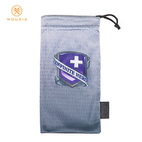 Pochette en microfibre personnalisée imprimée par transfert thermique avec cordon de serrage pour lunettes, emballage thématique en gros