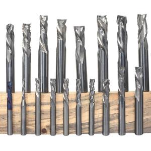 بتات جهاز التوجيه باستخدام الحاسب الآلي ضغط طاحونة إندميل 1-طحن حلزوني الصلبة ، 2 فلوت-ساق أعلى لأسفل قطع حلزوني - Product Image 2