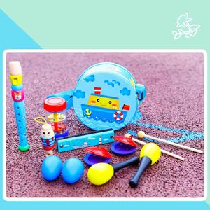 เครื่องดนตรีออร์ฟคุณภาพสูง สีฟ้า ชุด 8 ชิ้น อุปกรณ์ช่วยสอนดนตรีเพื่อการศึกษาปฐมวัยและนักเรียน - Product Image 5