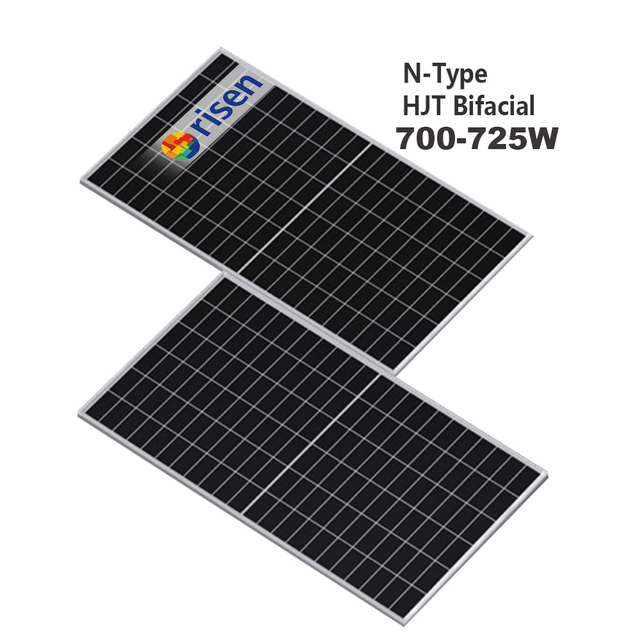 Risen Longi Trina Jinko JA 700 Watt Solar Panel HJT Bifacial 18BB Mono 700W 705W 710W 715W 720W 725W N Type Dual Glass Pv Panels