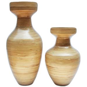 COMBO DOS Jarrones de bambú ecológicos Decoraciones de laca natural - Product Image 2