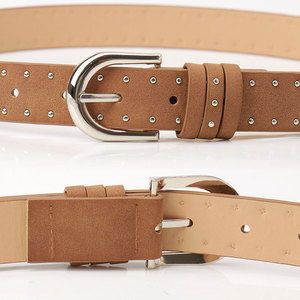 <span class=keywords><strong>Ceinture</strong></span> vintage western pour <span class=keywords><strong>femme</strong></span>, <span class=keywords><strong>ceinture</strong></span> en cuir PU, daim, velours, avec boucle en alliage, largeur 2,8 cm, pour jeans - Product Image 4