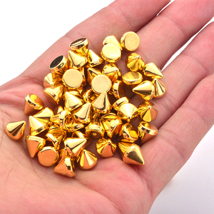 JUNAO Sil Ver Color Punk Spike Rivet Screw Bead Leather Craft Spots Rock DIY Me Tal Cone Studs pour vêtements, chaussures et décoration - Product Image 5