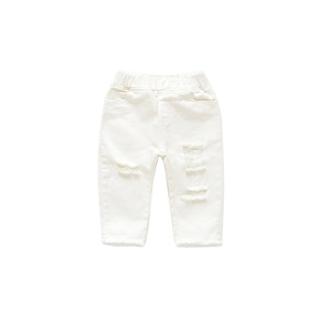 Pantalones Vaqueros de Estilo Nuevo para Niños, Ropa Coreana para Niños Pequeños, Pantalones Casuales para Bebés, Pantalones Vaqueros Rotos Blancos para Niños - Product Image 6