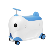 Valise à roulettes BUBULE K22 en forme d'éléphant à quatre roues, 21 pouces, légère, moderne, pour enfants, en PP, avec verrou anti-choc