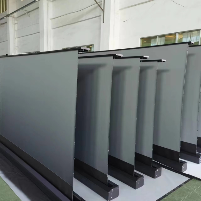 100-120'' Inch Floor Rising Projection Screen Alr Ust Floor Rising Floor Lifting Motorized Screen 4k Ust Projector Screens