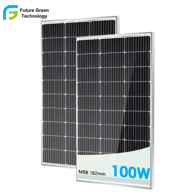 Best Selling 100W Monocrystalline High Efficiency 100 Watt Green Energy OEM Customizable Glass Mono Solar Panel