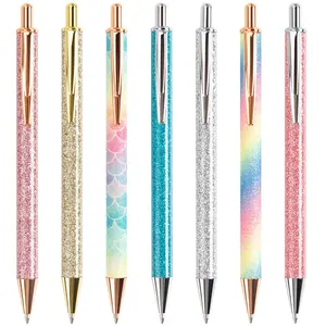 Zeamor блестящие металлические шариковые ручки золотого и розового цветов радуги с зажимом для девочек подарок на день рождения