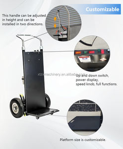 1000W Elektrische Vierwielige Rupsbanden Handkar 400KG Opvouwbaar RVS <span class=keywords><strong>Platform</strong></span> Trapwagen Winkelwagen Opslag - Product Image 6