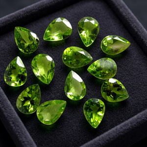 Pera peridoto natural facetado corte 6X9MM Color verde venta al por mayor piedras preciosas sueltas calidad superior para la fabricación de joyas a precio al por mayor - Product Image 1