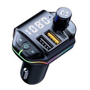 HG-transmisor FM <span class=keywords><strong>A10</strong></span> con Bluetooth 5,0 para coche, adaptador de reproductor MP3 con cargador USB Dual, Radio manos libres con luces de colores - Product Image 1