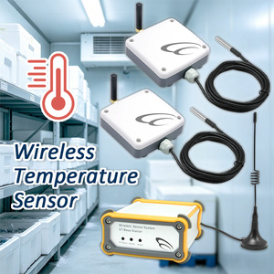 Cold Room & Fridge <b>Temperature</b> <b>Sensor</b> 1200m 2 Sets <b>Wireless</b> <b>Temperature</b> <b>Sensor</b> 2-Year Battery Runtime - Product Image 1