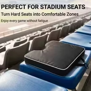 Cojín de Asiento Portátil Antideslizante de Espuma Viscoelástica, Tejido Cuadrado Grueso y Transpirable, Resistente a la Humedad - Product Image 2