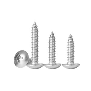 201 Stainless Steel Cross Head Flat Head Self Tapping Screws M3 M4 M5 M8 Metal Construction Grade A - Product Image 1