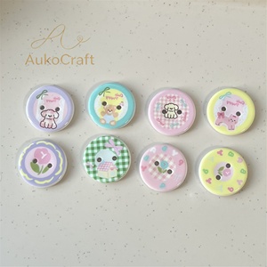 Boutons décoratifs en forme de fleurs de cerise de dessin animé mignonnes, couleur crème, pour vêtements, coiffes et chaussures, en colle crème, matériel artisanal - Product Image 2