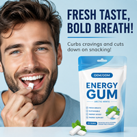 Bonbons énergétiques à la menthe avec caféine naturelle OEM pour adultes, favorisant l'énergie et la concentration