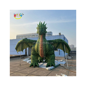 Riesiges Aufblasbares Dekorationsmodell Chinatown Pterosaurier Aufblasbarer Grüner Drache Dinosaurier zum Verkauf - Product Image 2