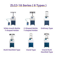 Lyophilisateur de laboratoire industriel à plusieurs collecteurs de type glande, zone de lyophilisation 0,09 m² ㎡   1100w 0.1Pa 2L/S