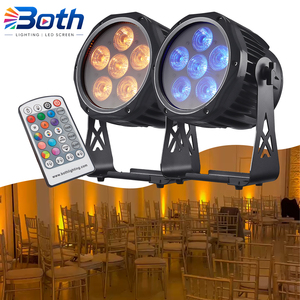 ไฟพาร์ LED แบบชาร์จได้ 6in1 RGBWA UV สำหรับงานกลางแจ้ง 6x18W สำหรับงานแต่งงาน ดีเจ - Product Image 1