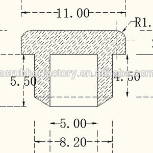 شرائط إغلاق للأبواب من كلوريد البولي فينيل مخصصة على شكل حرف U ، مقاومة للزيت ، منتجات مطاط السيليكون المقاوم للبوتيل NBR EPDM VMQ NR - Product Image 3