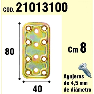 Soporte de madera para placa bichromada de 40x80 mm. - Product Image 1