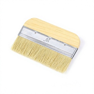 Premium Large Row <b>Brush</b> Short Wooden Handle Pure Hog Bristle Ideal for Marine Painting&Dust Removal 8"/10" Flat Paint <b>Brush</b> - Product Image 1