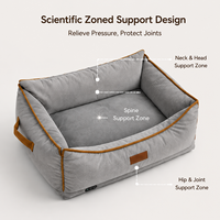 Lit pour chien solide et lavable avec housse amovible, support surélevé, tissu doux, design élégant, module de surveillance intelligent pour la vente en gros