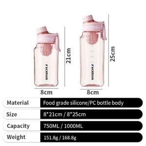 Custom <b>Bottle</b> Large Capacity 1000Ml Gym Sports Plastic <b>Water</b> Flask With Tea Strainer - Product Image 2