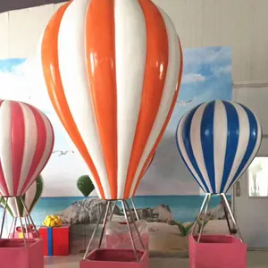 Çin fabrikada fiberglas sıcak hava balon heykeli için alışveriş merkezi mağaza açık dekorasyon