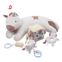 Jouet de hochet de boule d'animal de dessin animé de Offre Spéciale jouet de hochet de cube qui aide à cultiver des sens musicaux de bébés jouet éducatif