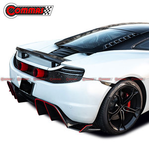 Difusor Trasero para Mclaren MP4 12C 650S, Estilo Negro, Fibra de Carbono, Kit de Labio para Parachoques Trasero - Product Image 6