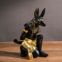 Grenzüberschreitende Anubis Epoxidharz-Skulptur Künstlerisches Handwerk Wohnzimmer-Dekoration Souvenir Kreative Altägyptische Volkskunst