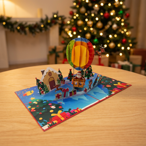 Tarjeta de Felicitación Navideña 3D Rectangular Hecha a Mano de Papel, Diseño Personalizado de Santa Claus, Regalo con Impresión Offset - Product Image 4