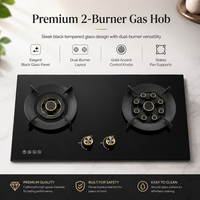 Cuisinière à gaz domestique à haute puissance, à flamme intense, avec coupure automatique de flamme, double brûleur au gaz naturel, 2 brûleurs