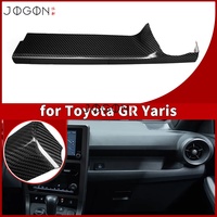 Garniture de panneau latéral passager pour tableau de bord Toyota GR Yaris 2025 2026 en fibre de carbone sèche véritable, accessoires intérieurs