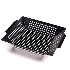 Accessori Premium per Barbecue: Vassoio Antiaderente e Cestello in Acciaio Inox per Carne e Verdure, Utensile per Grigliate all'Aperto - Product Image 1