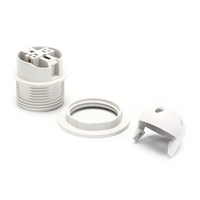 Douille de lampe vintage CE E27 en plastique noir et blanc pour ampoule à vis, vente en gros