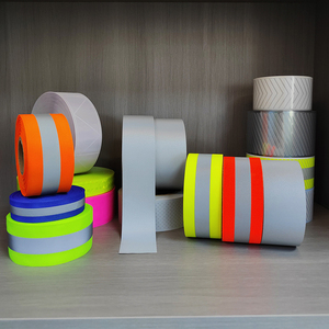Spandex phản quang Webbing Ribbon bạc cao phản xạ duy nhất bên đàn hồi băng phản chiếu cho quần áo đồng phục - Product Image 6