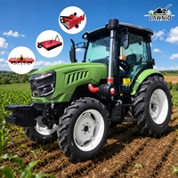 Tracteur agricole LAWNIO à roues, fourni directement par l'usine, avec chenilles réglables en option, bonne maniabilité pour le labour