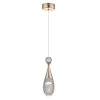 Lustre LED moderne et créatif en forme de méduse avec bulles de cristal pour chambre, îlot de cuisine, bar, hôtel, décoration européenne
