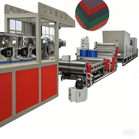 Machine d'extrusion de tapis PVC antidérapants bicolores à double couleur, machine d'extrusion de tapis PVC à motif zigzag