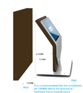 Tất cả trong một PC kiosk 55 inch màn hình cảm ứng màn hình kỹ thuật số màn hình cảm ứng kiosk đa tương tác kỹ thuật số biển thông tin kiosk - Product Image 5