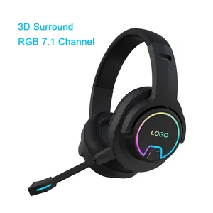 Auriculares Bluetooth RGB 7,1 para videojuegos, auriculares inalámbricos con micrófono desmontable, gran oferta