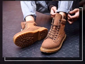 2020 nouvelles chaussures Hommes avec <span class=keywords><strong>tige</strong></span> en cuir et <span class=keywords><strong>à</strong></span> lacets d'escalade en plein air bottes en cuir véritable lacets - Product Image 6