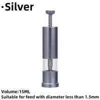 Distributeur de nourriture manuel en alliage d'aluminium pour poissons rouges, betta et carpes - Accessoire d'aquarium de type presse