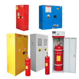 Système d'extinction d'incendie au heptafluoropropane de type armoire, cylindre rouge en acier au carbone durable pour les incendies de classe A et B - Product Image 5