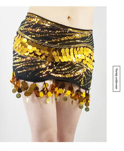 Profesyonel dansçılar için sıcak satış klasik parlak pullu işlemeli oryantal dans kalça kemeri - Product Image 5