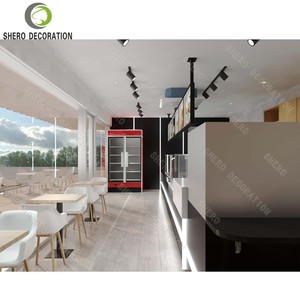 Cao Cấp Phòng Ăn Thiết Kế Tùy Chỉnh Dễ Dàng Làm Sạch Nhà Hàng Quầy Với Kính Hiển Thị Tủ Cho Thức Ăn Nhanh Cửa Hàng Trang Trí Ý Tưởng - Product Image 3