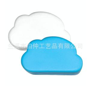 Balle à pression en plastique blanche et bleue, jouet sensoriel pour usage éducatif - Product Image 1